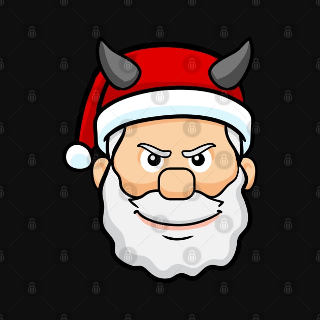 ugly christmas evil santa claus horns devil satan by gossiprag