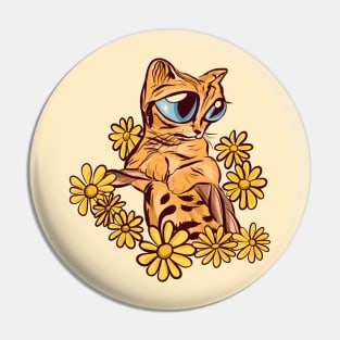 Big eyes kitty Pin