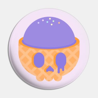 Ice Cream Skull Pin