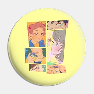 Anime Kawaii makeup girls Pin