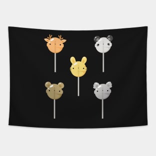 Forest animals lollipop set Tapestry