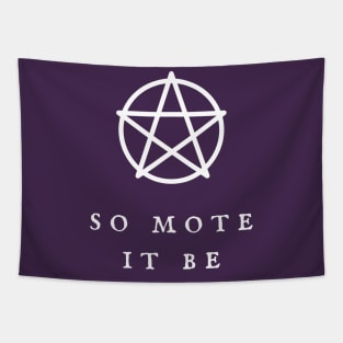 So Mote It Be Wiccan Pentagram Wiccan Symbol Witchy Vibes Witchcraft Design Tapestry