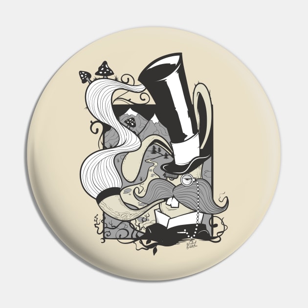 Gentleman Rabbit Pin by WickedOddities
