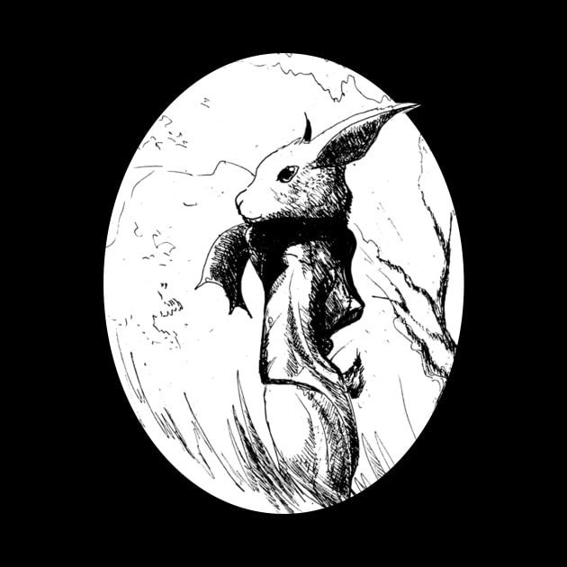 Rambling rabbit - ink -  fantasy inspired art and designs by STearleArt