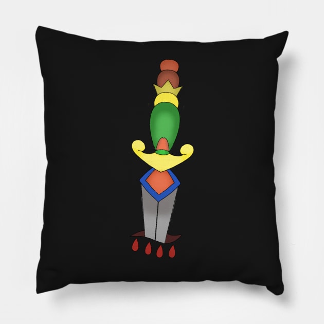 Dagger Pillow by lizajambalaya