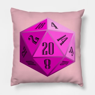 Pink D20 Pillow