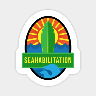 'Seahabilitation' Ocean Conservation Shirt Magnet