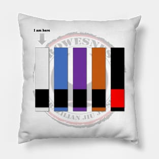 White Belt (I am here) Pillow