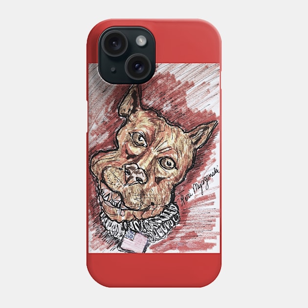 Pit Bull Dog breed Phone Case by TheArtQueenOfMichigan 