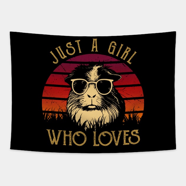 Just A Girl Who Loves Guinea Pig Parade, Urban Canine Tee Tapestry by Beetle Golf