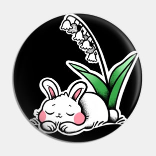 Sleepy bunny Pin