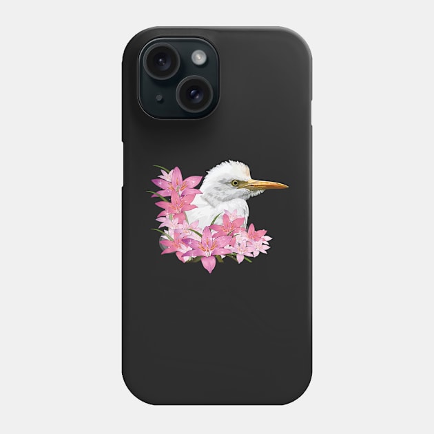 cattle egret Phone Case by obscurite