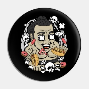 Sumo Player Junk Food Pin