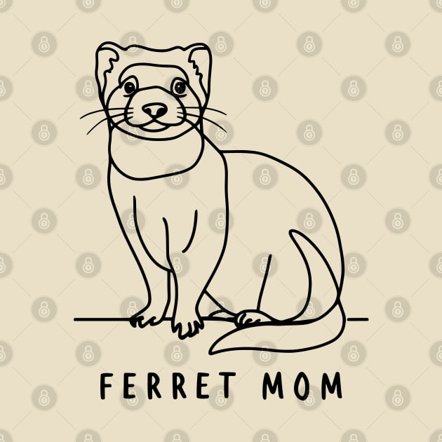 Ferret Mom Line Art by y2klementine