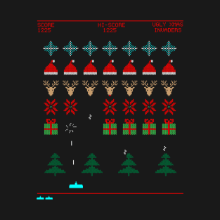 Ugly Christmas Invaders T-Shirt