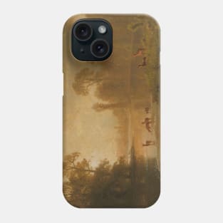 Twilight With Deer by Albert Bierstadt Phone Case