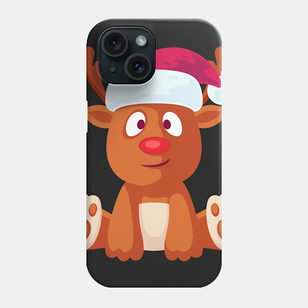 Christmas cute baby reindeer Phone Case by andytruong