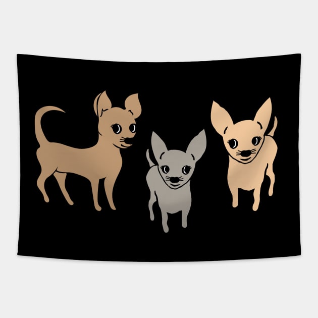 Chihuahua chihuahuas Tapestry by bettyretro