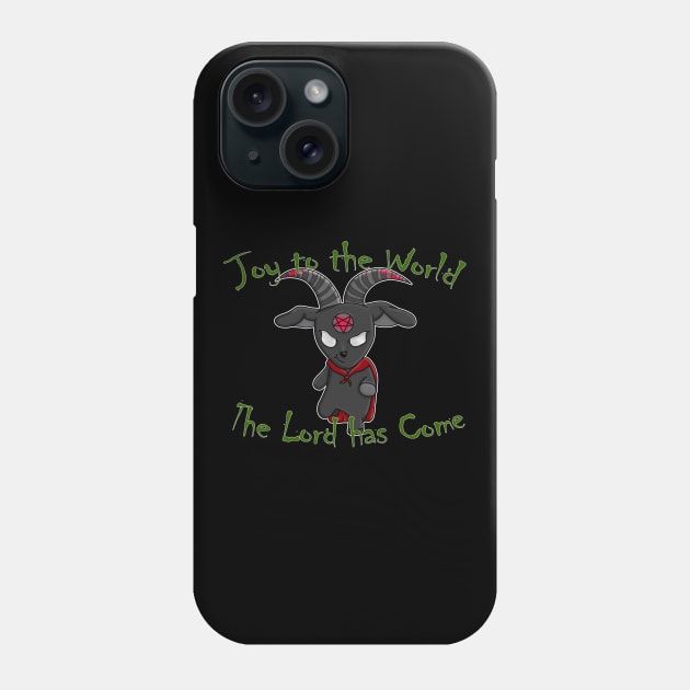 Hail Satan Christmas Goat - Green Phone Case by Wanderer Bat