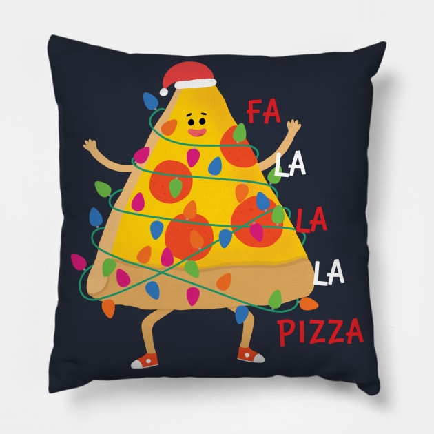 Christmas Pizza Sings Pillow by awesomesaucebysandy