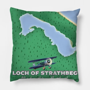 Loch of Strathbeg Aberdeenshire Scotland map Pillow