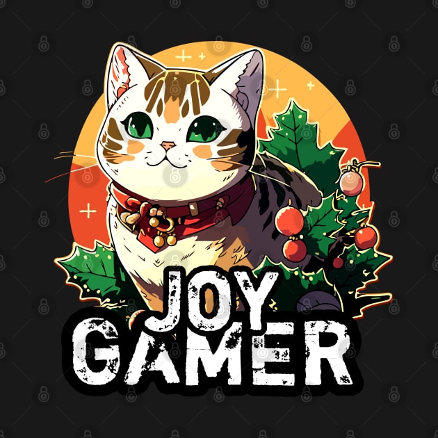 Kawaii Gamer Christmas Cat by MaystarUniverse