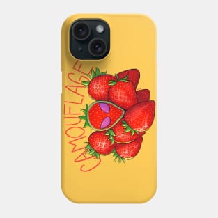 Strawberry alien camouflage Phone Case