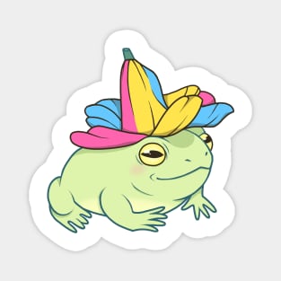 Pansexual Pride Flower Frog Magnet