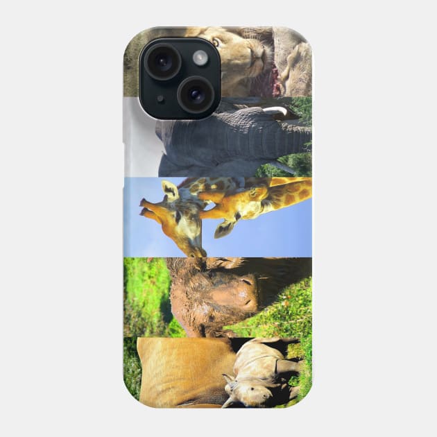 African Wildlife Collage Frames Phone Case by PathblazerStudios