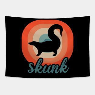 Men skunk eating pet fart gear garbage Tapestry