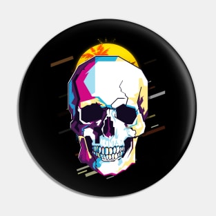 Skull retro80s Pin