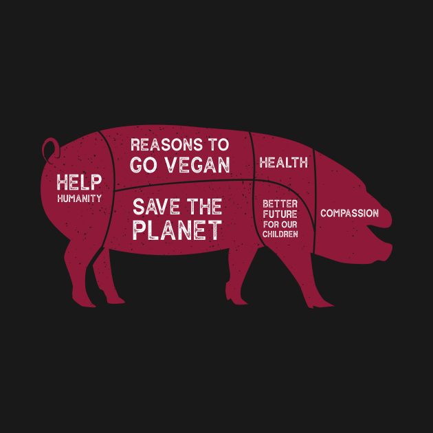 Go Vegan Butcher Design by SeaAndLight