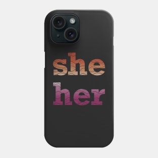 She Her Waves Phone Case