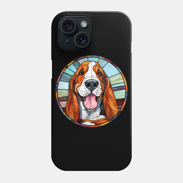 Stained Glass Basset Hound Phone Case by BrightC