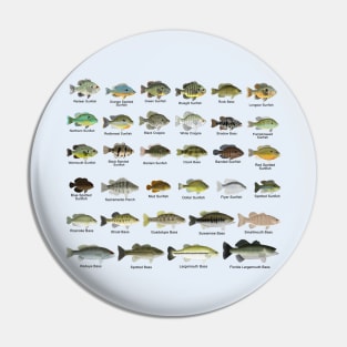 North America Sunfish Group - Named Pin