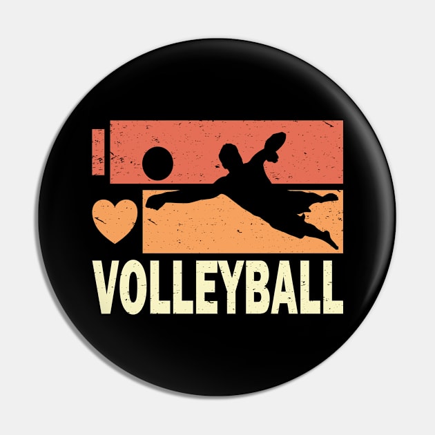 I Love Volleyball Pin by POS