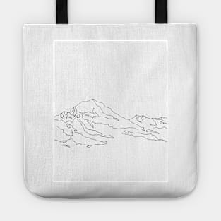 Line art mountain minimalistic Tote