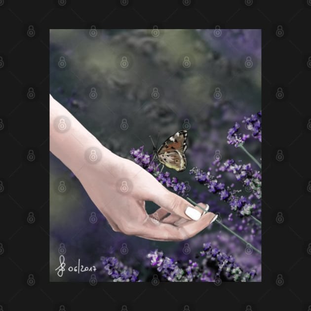 Butterfly and lavender by Saryetta