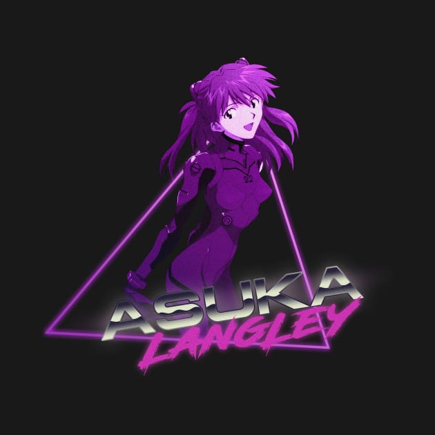 Asuka Langley Retrowave by jakub_rozmaryn