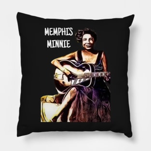 Memphis Minnie Blues Guitarist Pillow