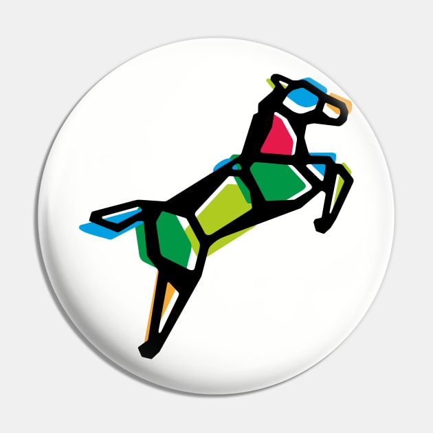 Rainbow Anigami Horse Pin by XOOXOO