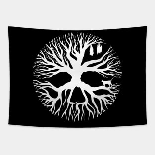 Tree of Death (White) Tapestry
