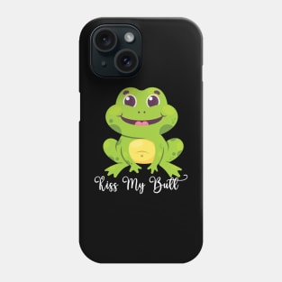 Kiss My Butt Green Frog Funny Frog Phone Case