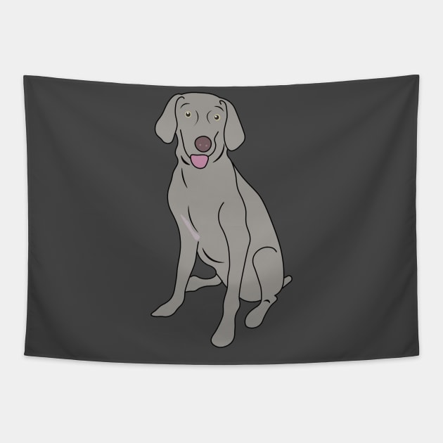 Weimaraner Silver Gray Puppy Dog Lover Tapestry by charlescheshire