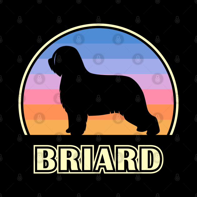 Briard Vintage Sunset Dog by millersye