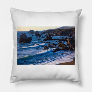 Rugged Rocky Coast Of Sonoma Pillow