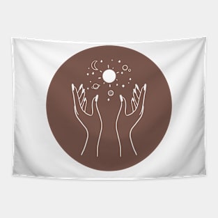 Manifest the Universe Line Art Tapestry