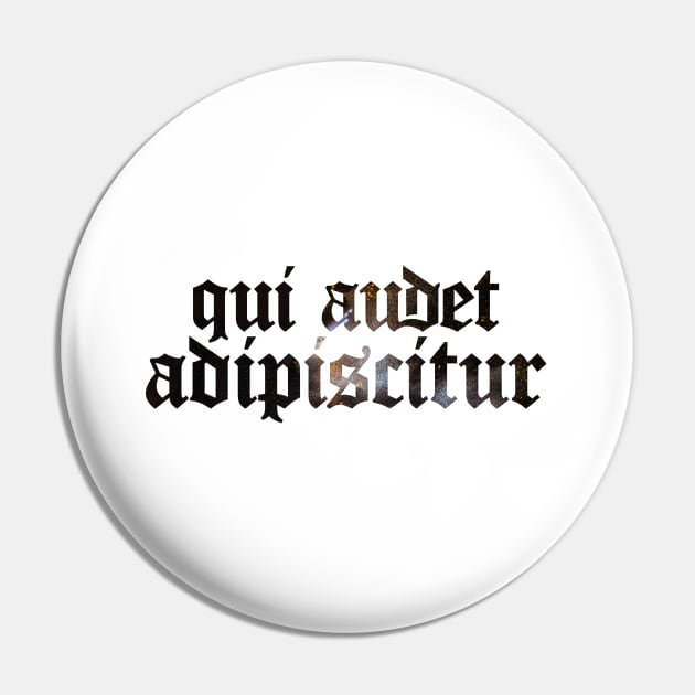 Qui Audet Adipiscitur - Latin phrase meaning Who Dares Wins | Sticker