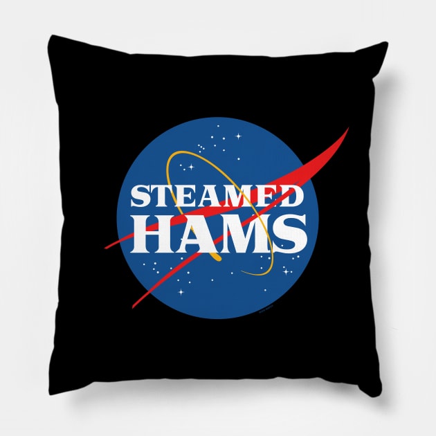 Steamed Space Hams Pillow by Roufxis