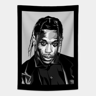 travisscott monochrome Tapestry